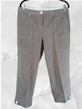 Izod cropped black and white striped pants-Sz 10